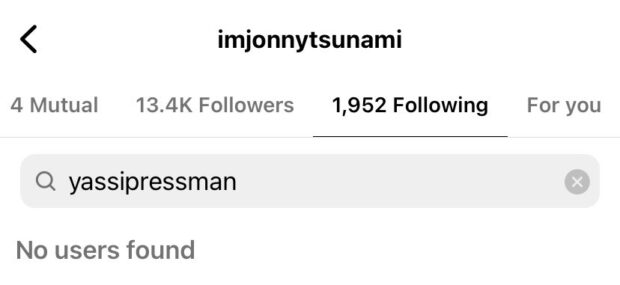 Image: Screengrab from Instagram/@imjonnytsunami