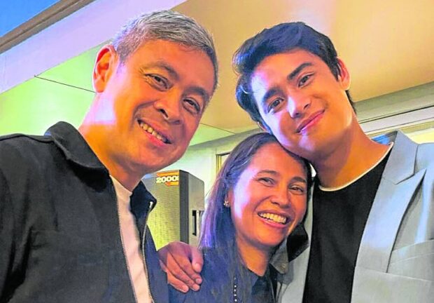 The Pangilinans with son Donny (right)