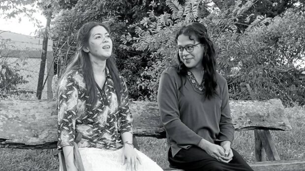 Shaina Magdayao (left) and John Lloyd Cruz in “A Tale of Filipino Violence”