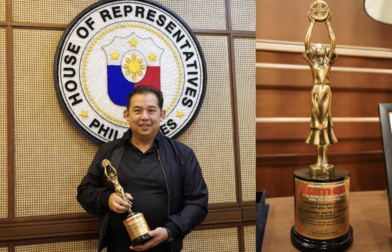 Romualdez bags FAMAS award for public service Inquirer Entertainment