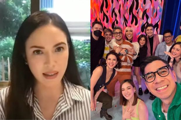 Separate photos of MTRCB chair Lala Sotto and “It’s Showtime” hosts. 