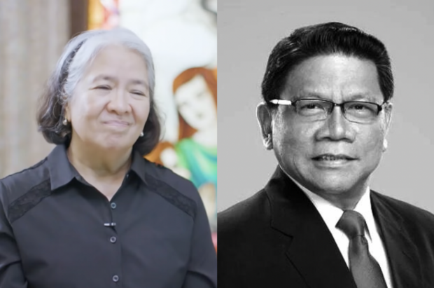 (From left) Lizabeth “Baby” Yumping-Enriquez, Mike Enriquez. Images: Screengrab from GMA Public Affairs, FILE PHOTO