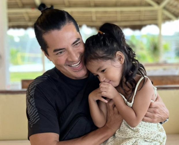 Troy Montero and his daughter Rocket