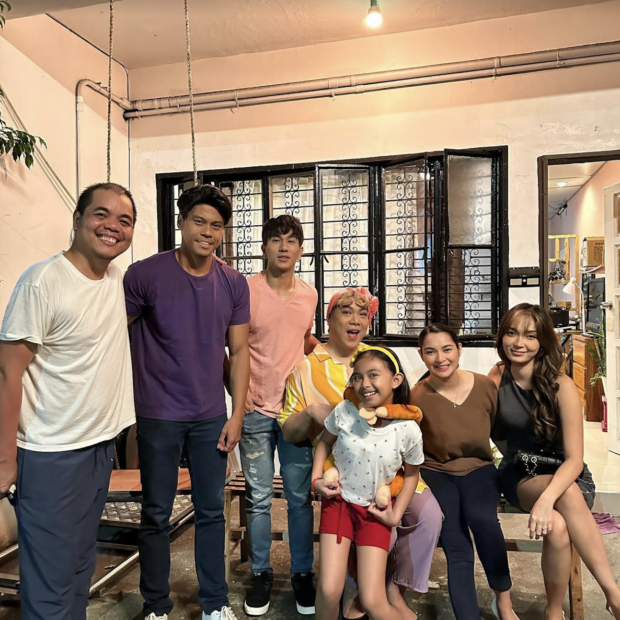 Instant Daddy cast with Jerald Napoles, Ryza Cenon, Althea Ruedas. Image from Jerald Napoles