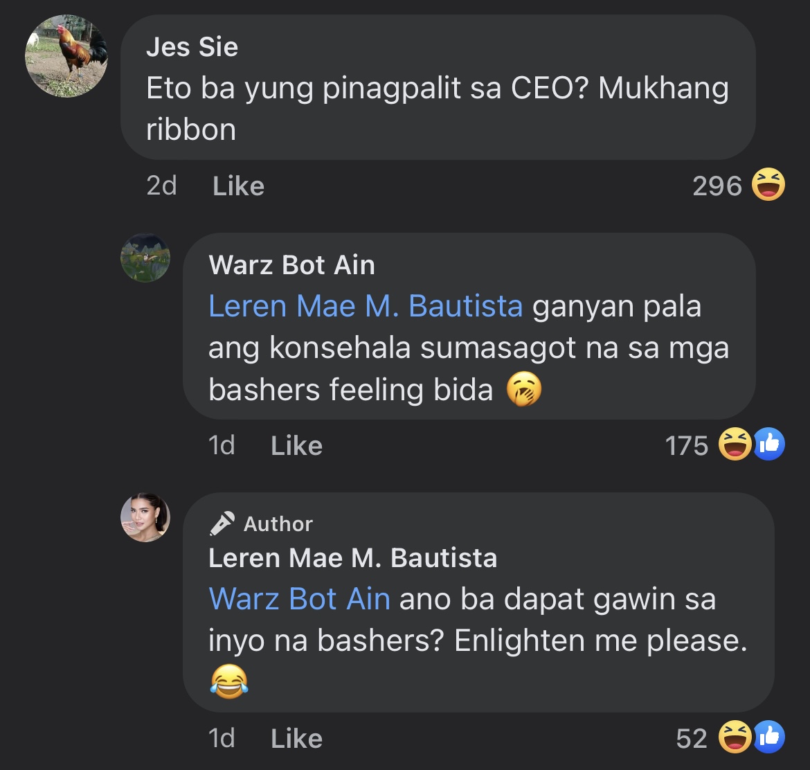 Leren Bautista on war path with bashers