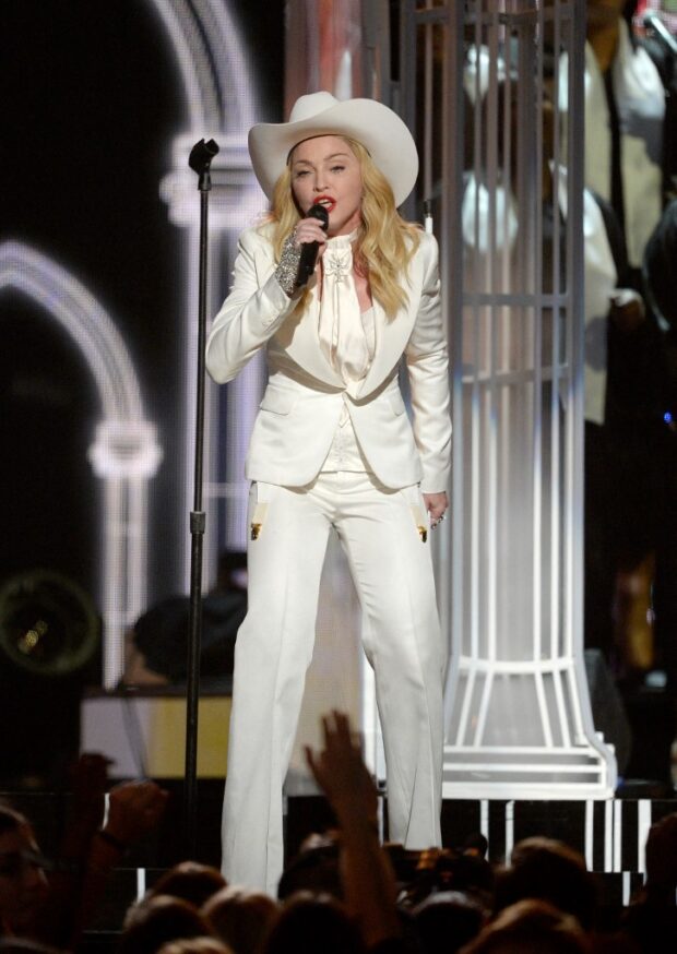 Madonna performs onstage during the 56th Grammy Awards,jpg
