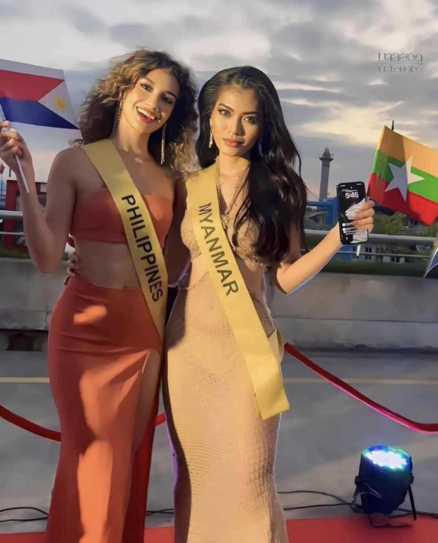 The Philippines’ Nikki De Moura (left) with Myanmar’s Ni Ni Lin Eain / INSTAGRAM PHOTO