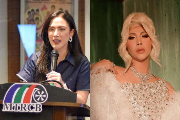 Separate photos of MTRCB chairperson Lala Sotto-Antonio and Vice Ganda. 