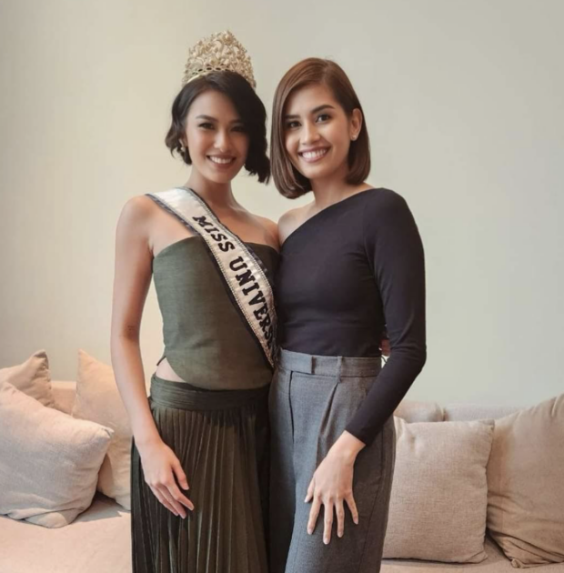 Miss Universe Philippines National Director Shamcey Supsup-Lee (right) with her reigning queen Michelle Marquez Dee/MISS UNIVERSE PHILIPPINES FACEBOOK PHOTO