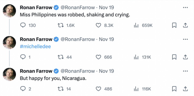 Ronan Farrow on his X account