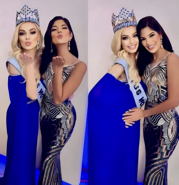 Miss World Karolina Bielawska (left) shares snaps with eventual Miss Universe titleholder Sheynnis Palacios./KAROLINA BIELAWSKA INSTAGRAM IMAGE