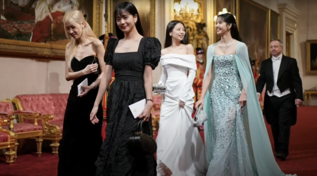 BLACKPINK members look stunning in a state dinner at Buckingham Palace | via WPA-Pool/Getty Images