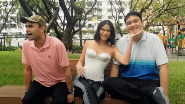 Michelle Dee with her brothers Mazen and Abraham. Image: Screengrab from YouTube/Empire Philippines
