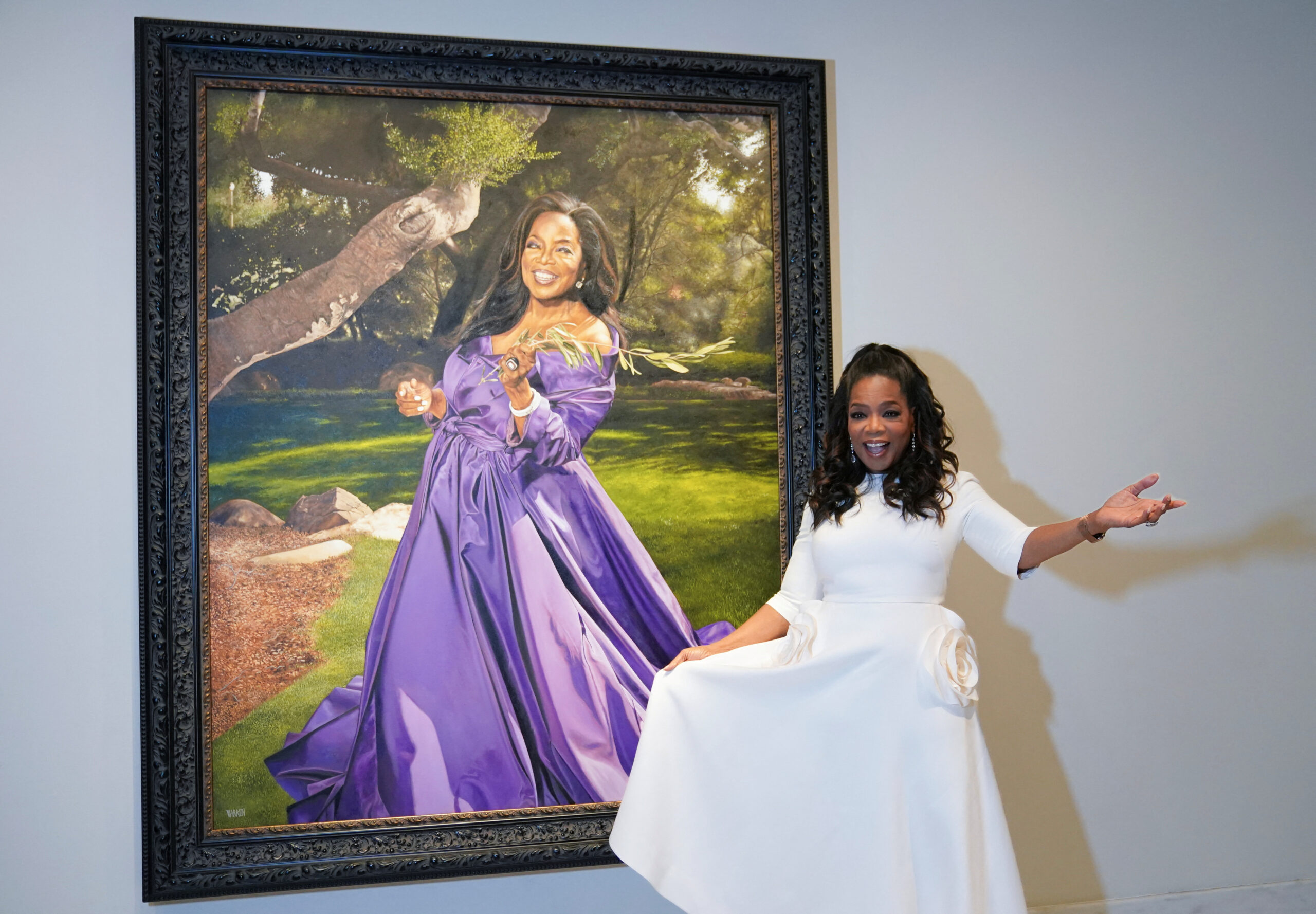A portrait of Oprah Winfrey, media personality and former talk show host, was unveiled at the Smithsonian's National Portrait Gallery.