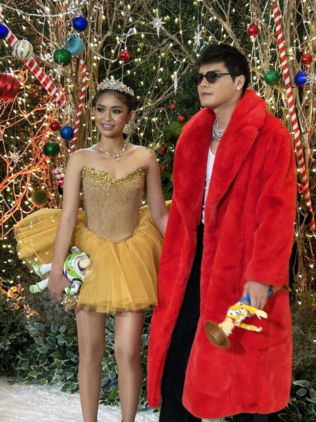Loisa Andalio and Ronnie Alonte at the Star Magical Christmas Party 2023. Image: Hannah Mallorca/INQUIRER.net