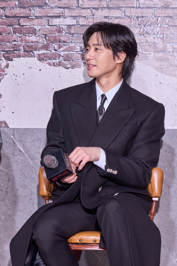 Park Seo-jun during the press conference of K-drama "Gyeongseong Creature." Image: Courtesy of Netflix