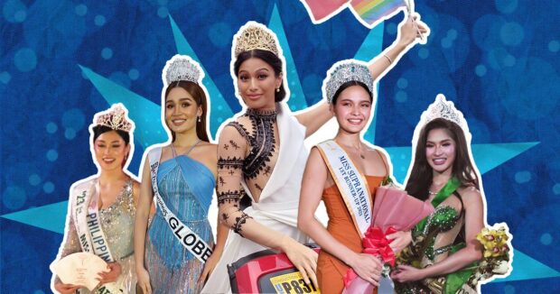 Yearend Special: Filipino beauty queens' near-wins, first-time triumphsPhilippines' Nicole Borromeo, Anna Lakrini, Michelle Dee, Pauline Amelinckx, and Yllana Aduana. Images from Armin P. Aduana