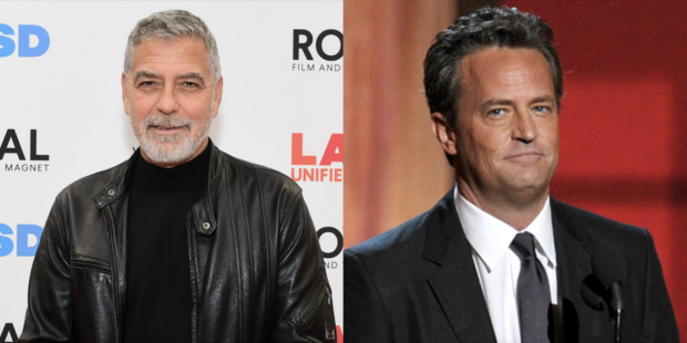 (left) George Clooney and Matthew Perry 