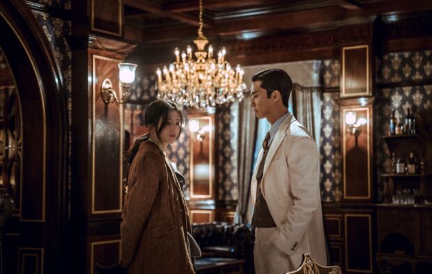 Han So-hee and Park Seo-jun in a scene from K-drama "Gyeongseong Creature." Image: Courtesy of Netflix