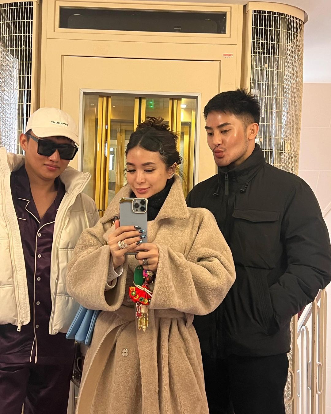 Heart Evangelista with Jeck Aguilar (leftmost) and Justin Louise Soriano (rightmost). Image: Instagram/@iamhearte