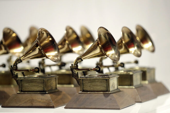 Key nominees for the 2024 Grammy AwardsFILE - Grammy Awards are displayed at the Grammy Museum Experience at Prudential Center in Newark, N.J. on Oct. 10, 2017. The 66th annual Grammy Awards will take place Sunday, February 4 at the Crypto.com Arena in Los Angeles. (AP Photo/Julio Cortez, File)