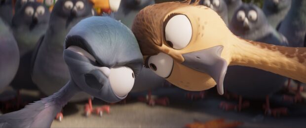 Awkwafina and Elizabeth Banks voice Chump and Pam, respectively, in “Migration.”Photo Credit: “Universal Pictures”