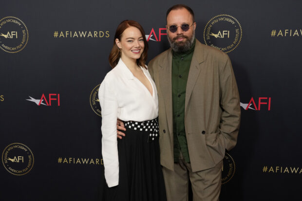 Hollywood's brightest stars turn out for the American Film Institute AwardsEmma Stone, left, and Yorgos Lanthimos
