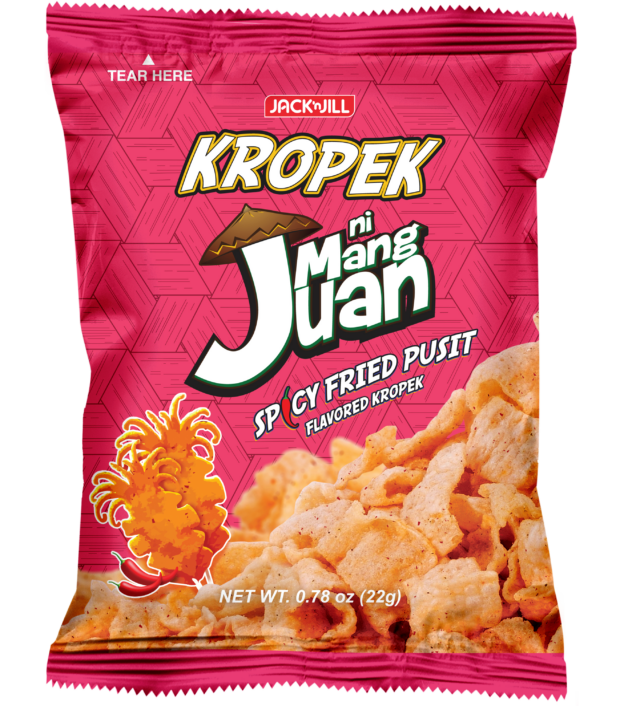Kropek ni Mang Juan Spicy Fried Pusit snacks to life up your mook on work day