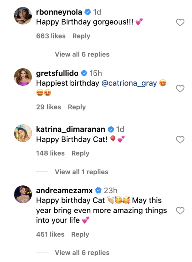 Image: Screengrab from Instagram/@catriona_gray