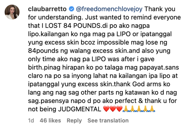 Claudine Barretto gets real on sagging skin
