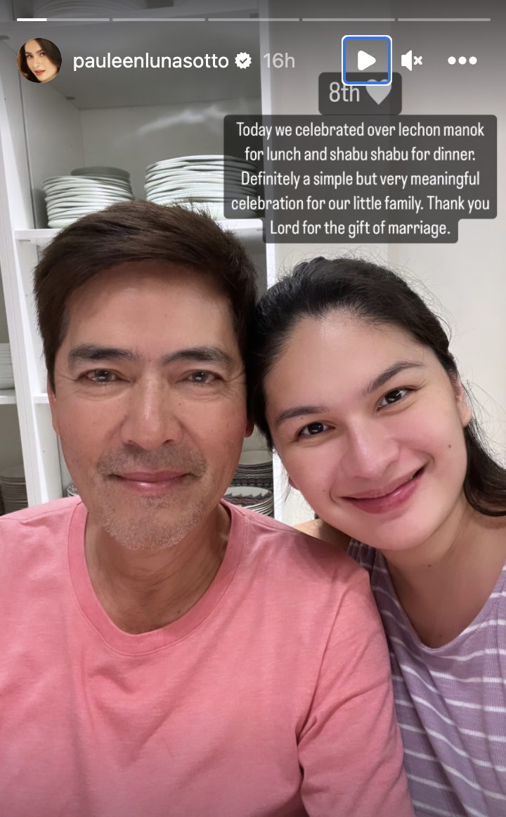 Pauleen Luna grateful for '8 peaceful years of marriage' to Vic Sotto