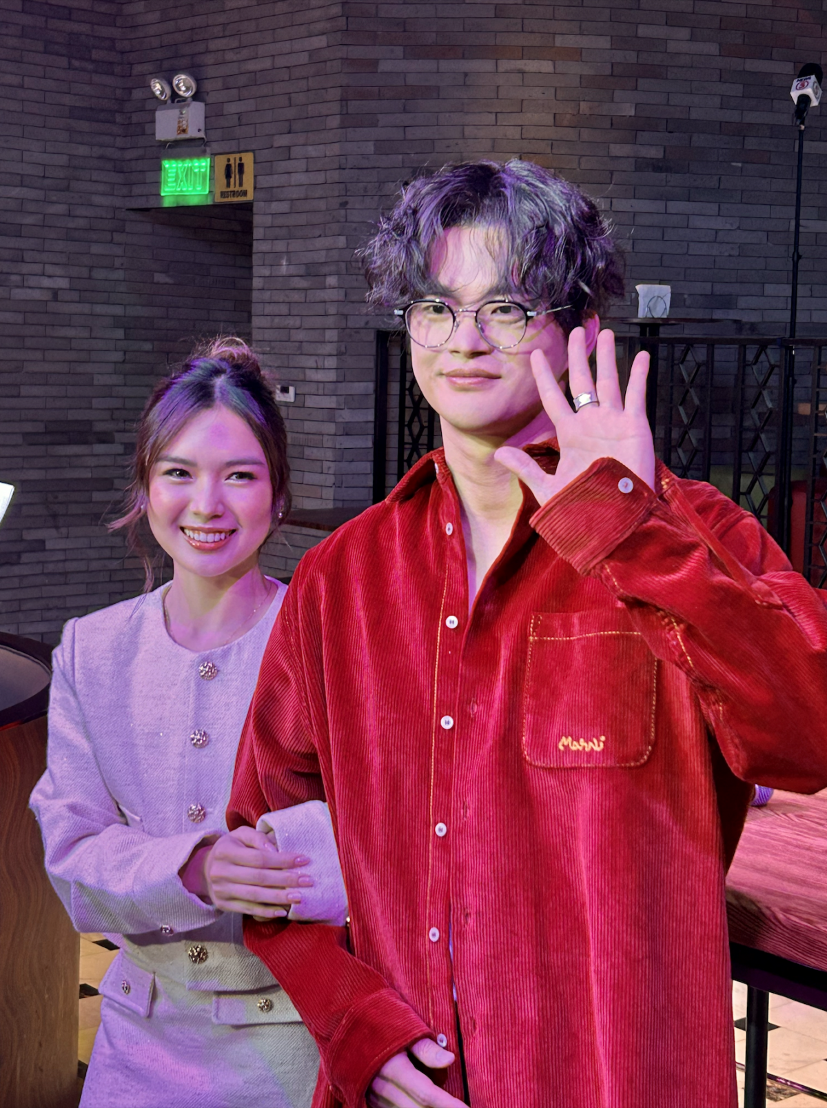 Francine Diaz and Seo In-guk during an intimate mediacon for the song. Image: Hannah Mallorca/INQUIRER.net