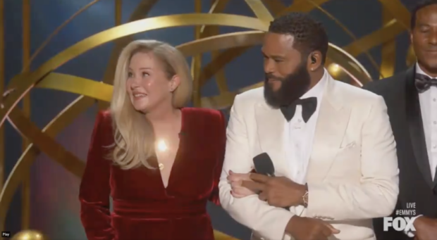 Christina Applegate at the 2024 Emmys | Image: Screenshot/X