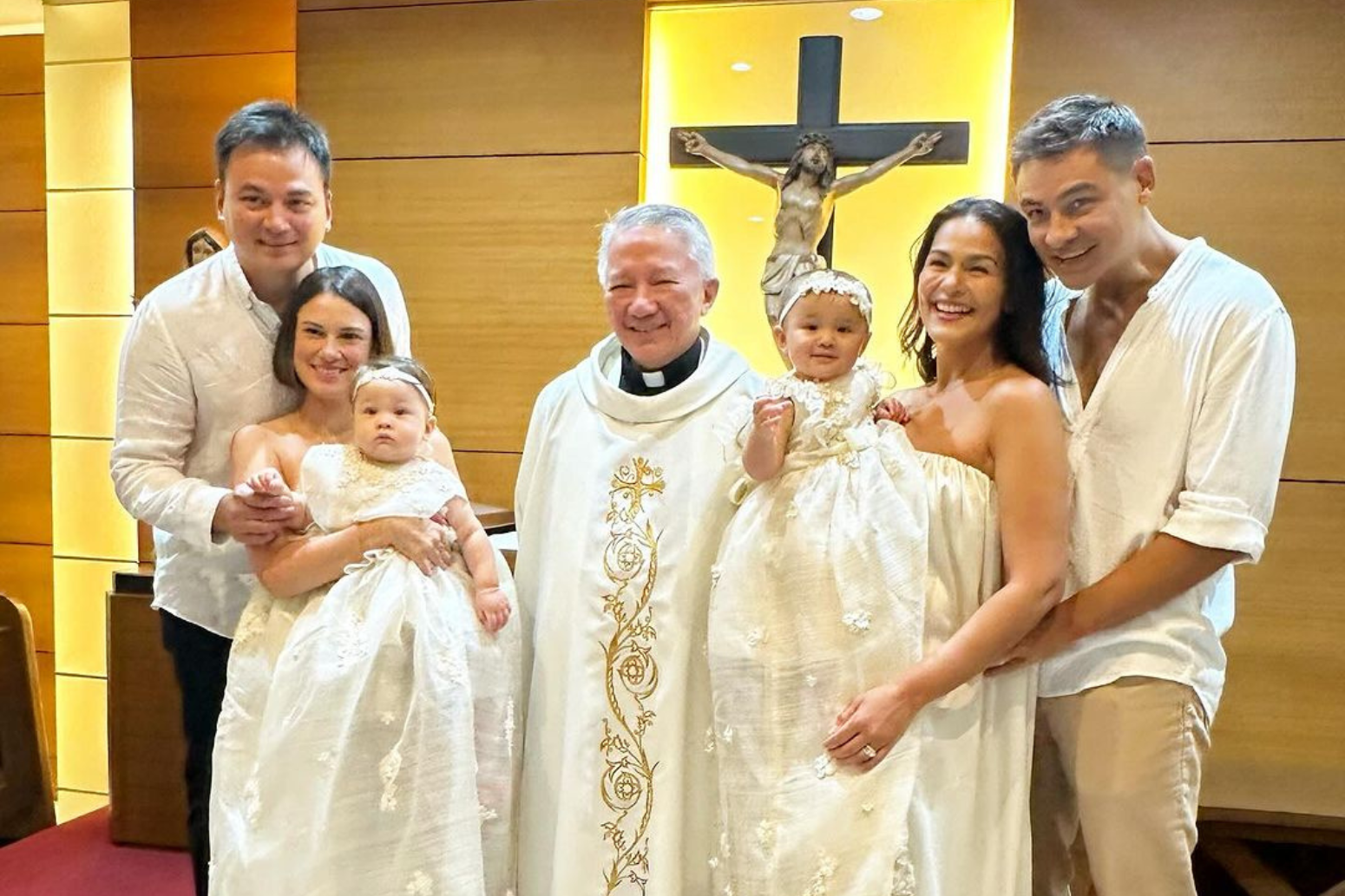 Iza Calzado Bianca King Hold Double Baptismal Ceremony