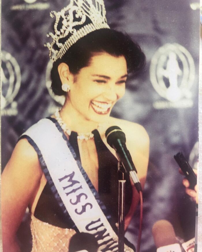 Miss Universe 1997 Brook Lee. Image: Miss Universe Organization via Instagram/@brookleeofficial