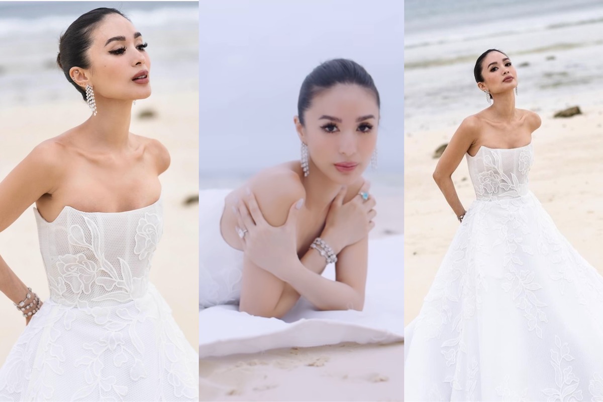 Heart Evangelista ethereal in white in 39th birthday shoot