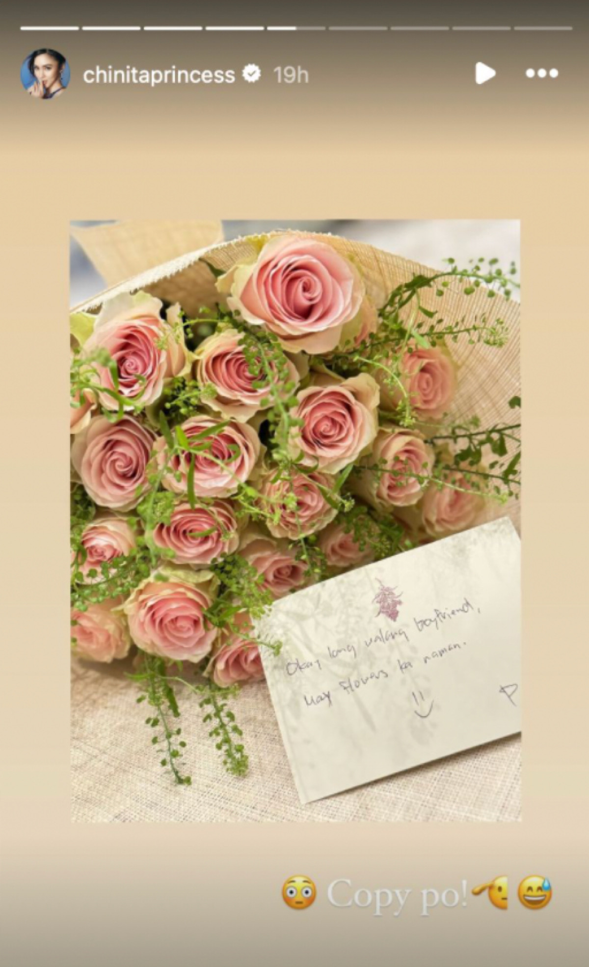 Kim Chiu gifted by mystery sender 'P' with flowers