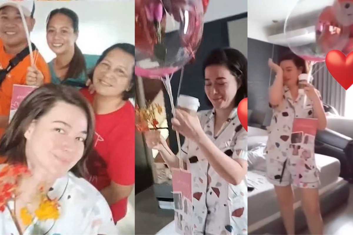 Bea Alonzo tears up over house helpers’ Valentine’s Day surprise