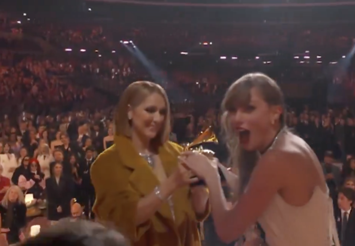 Taylor Swift and Celine Dion at 2024 Grammys | Image: Screengrab/X