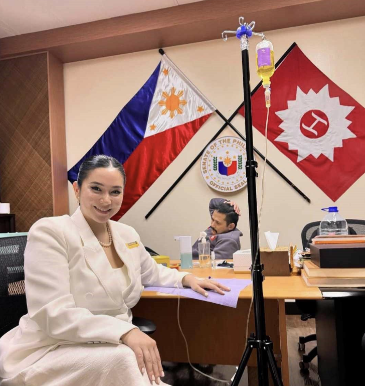 Mariel Padilla receives backlash for doing 'IV drip' in Senate office