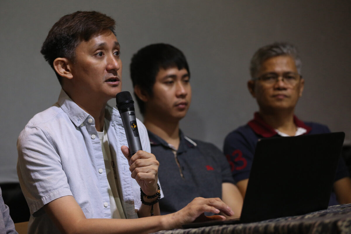 Castro (left) appears with Dominic Ramos and Noel Mariano