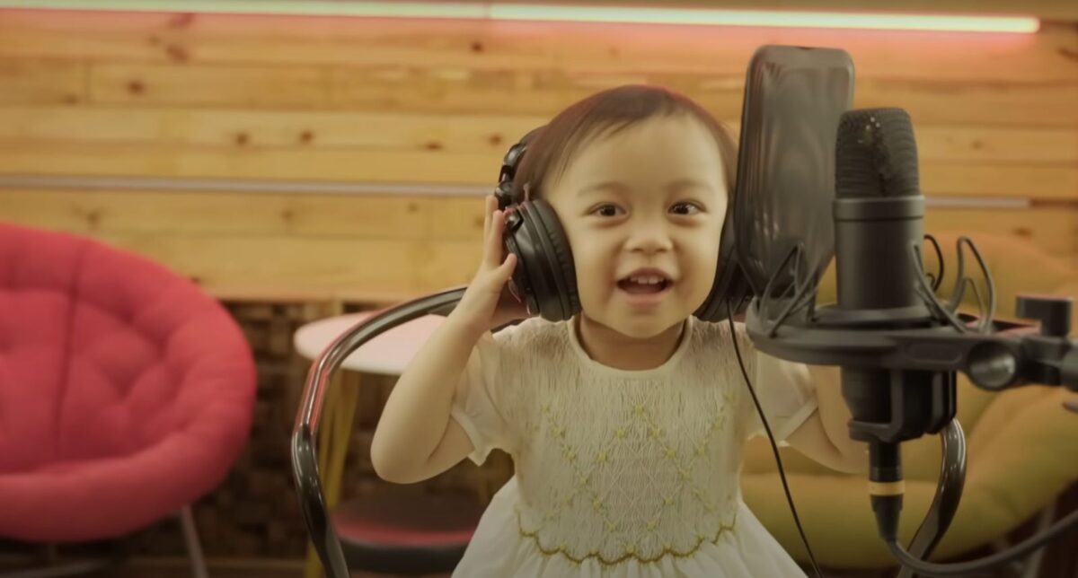 Jhong Hilario’s two-year-old daughter’s cover song gathers 1 million views | Image: Screengrab from Jhong Hilario/YouTube