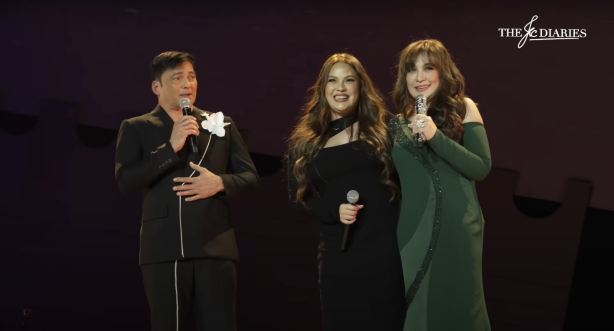 Sharon Cuneta confirms 2nd concert with Gabby Concepcion cancelled | Gabby Conception, KC Conception, and Sharon Cuneta in "Dear Heart" concert | Image: Screengrab from YouTube/Kristina KC Conception