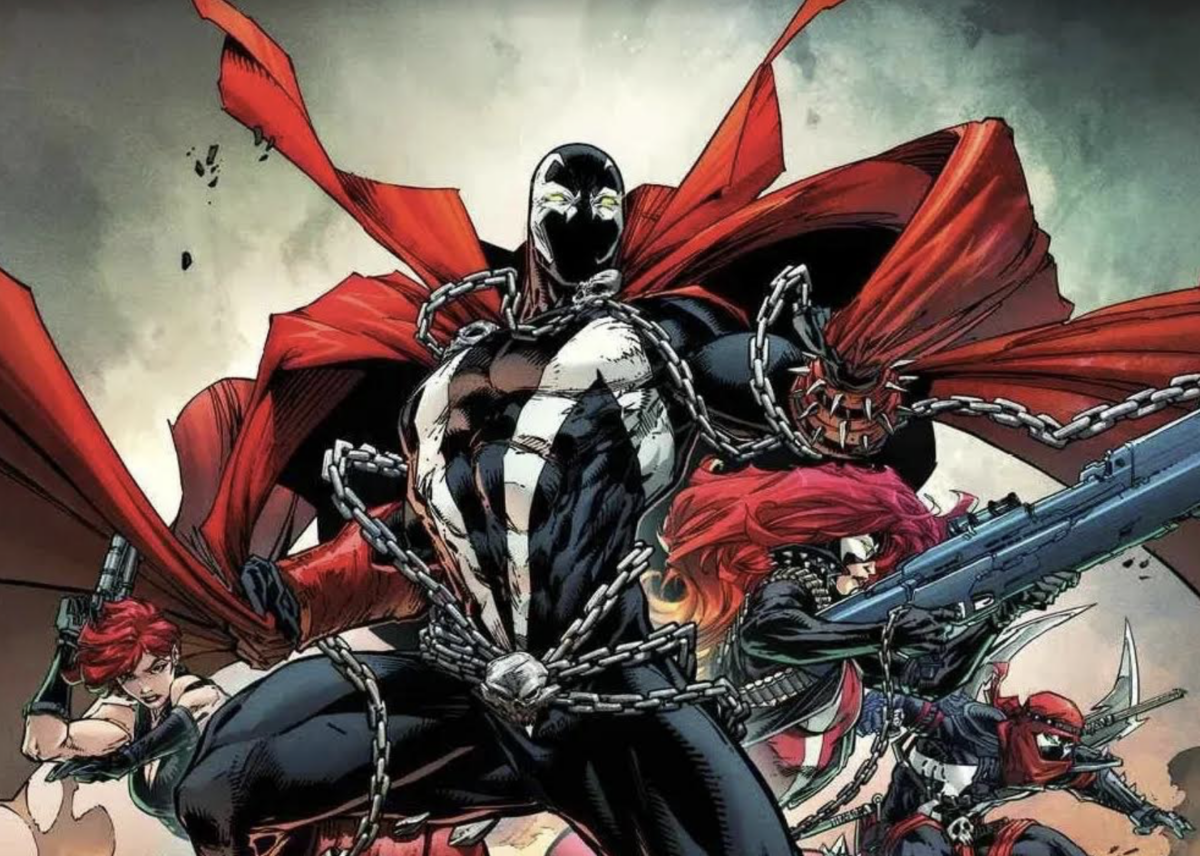 Spawn. Ready for war pose. Image and artwork by Todd McFarlane and Image Comics