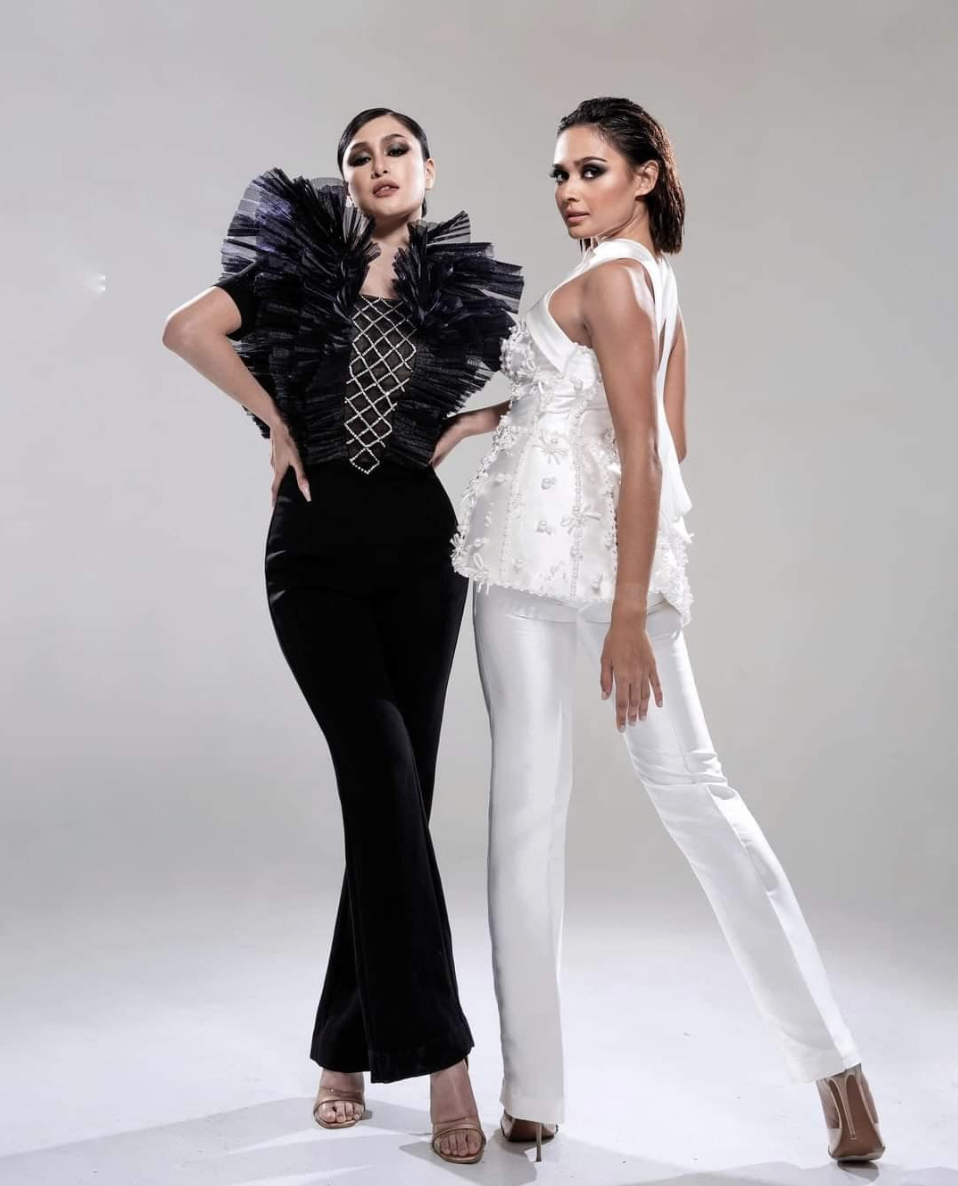 Filipino beauty queens Pauline Amelinkcx (right) and Nicole Borromeo pose for ‘Glam Malaysia’ in the magazine’s March 2024 issue./PAULINE AMELINCKX FACEBOOK PHOTO