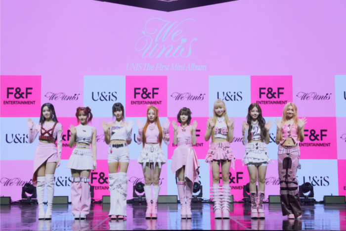 UNIS, filled with self-esteem and confidence, debuts as ‘Superwoman’. Image: F&F Entertainment via The Korea Herald