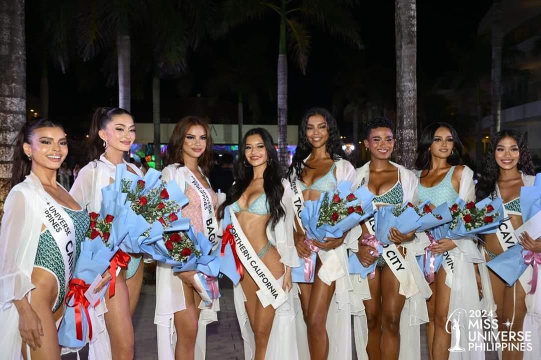 'Aqua Angles' (from left) Stacey Gabriel, Victoria Vincent, Tarah Valencia, Kayla Carter, Christi McGarry, Alexie Brooks, Ahtisa Manalo, and Dia Mate/MISS UNIVERSE PHILIPPINES FACEBOOK PHOTO