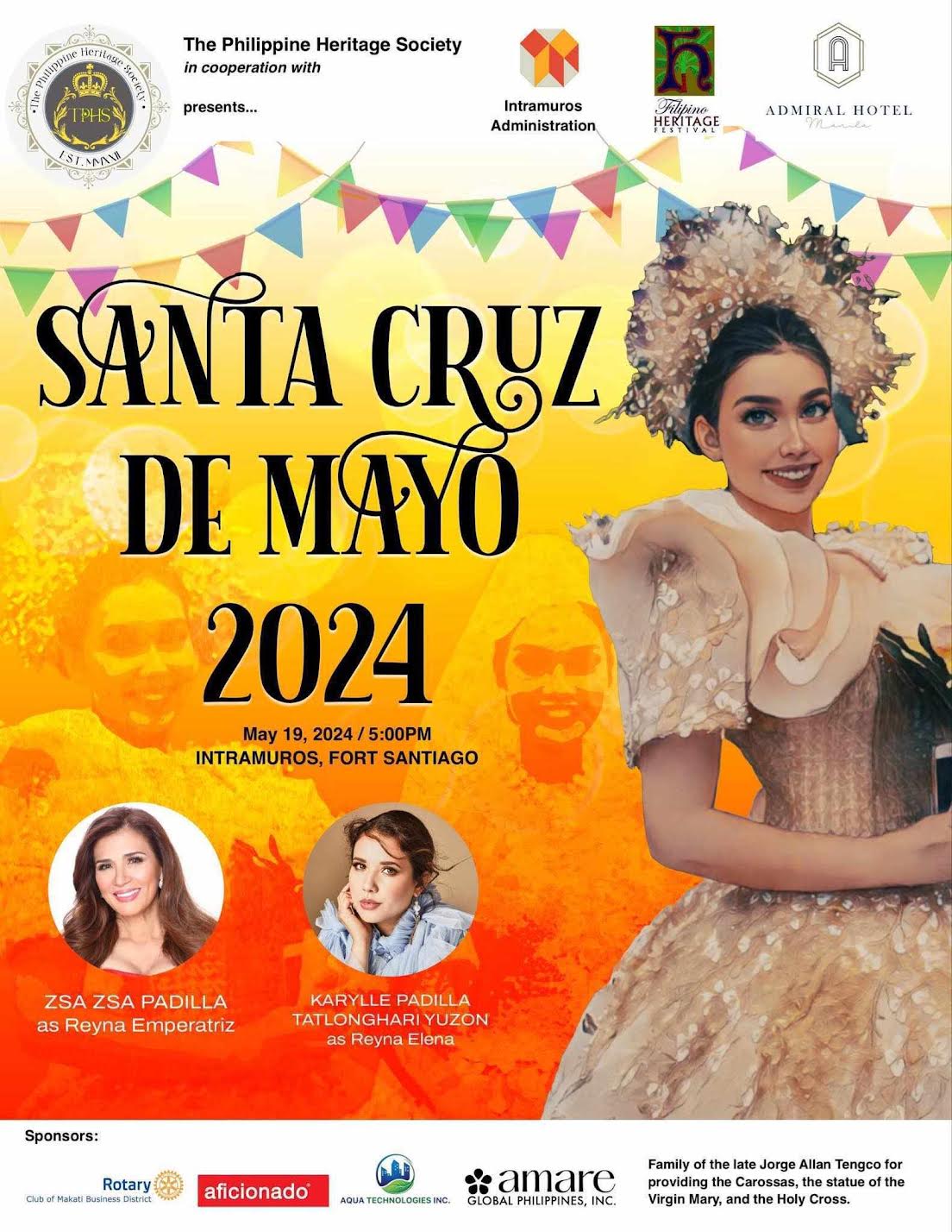 Zsa Zsa Padilla and Karylle appear on the poster of Santa Cruz de Mayo./PHILIPPINE HERITAGE SOCIETY IMAGE
