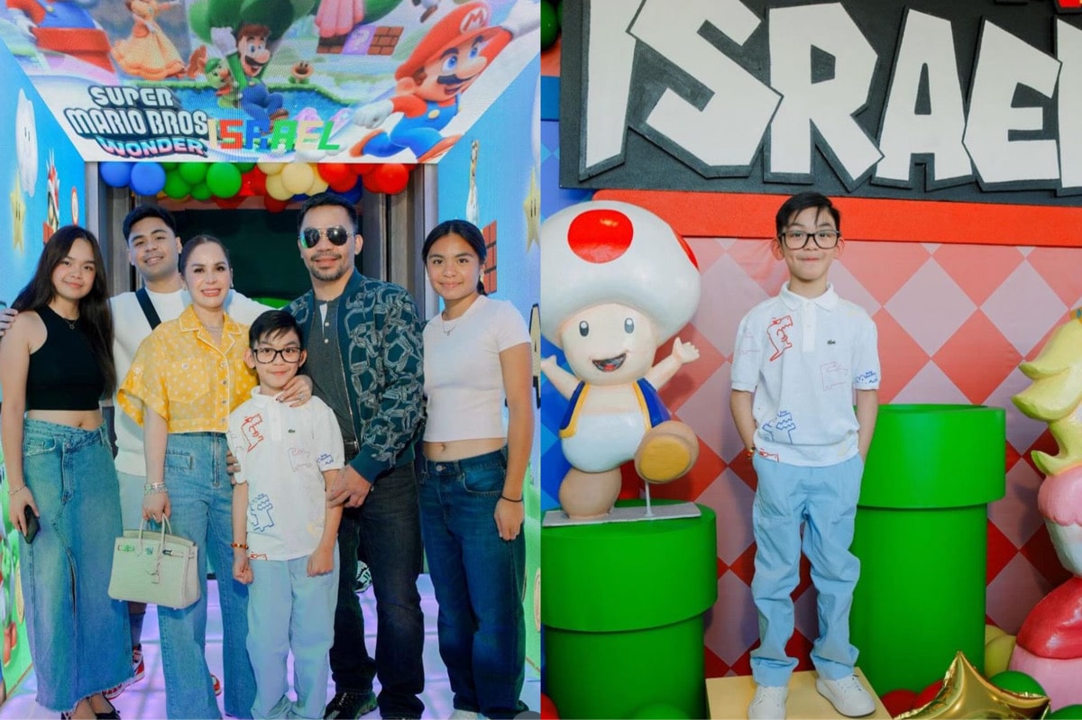 Manny Pacquiao, wife Jinkee hold Super Mario birthday party for son Israel
