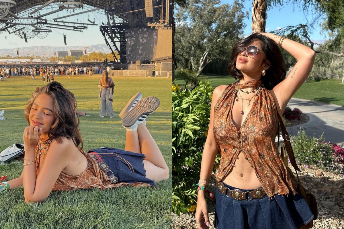 Andrea Brillantes looks chic at Coachella with 'stolen' clothes from mom